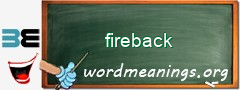 WordMeaning blackboard for fireback